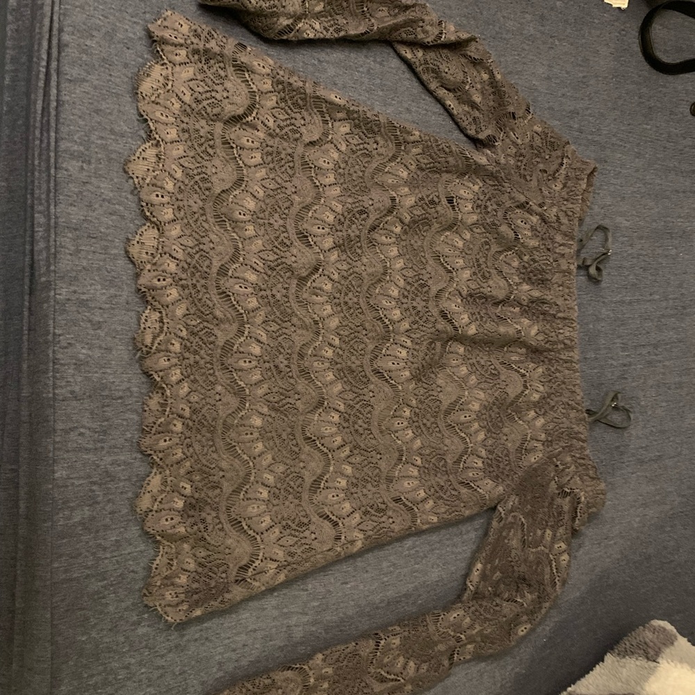 Grey off the shoulder top